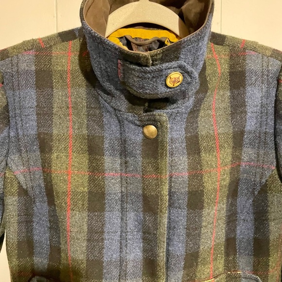 Joules Ladies Wool Plaid Fieldcoat - Picture 3 of 15